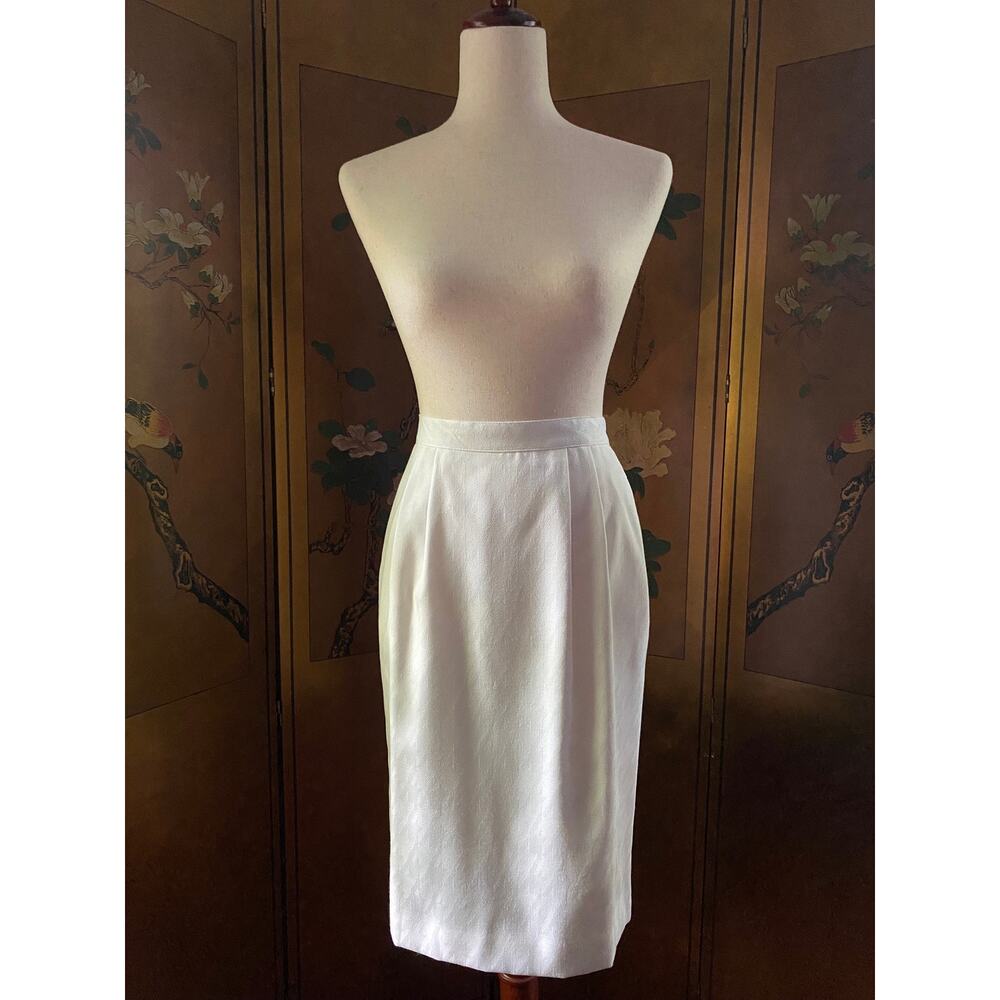 Vintage pencil skirt in white, size M (6)